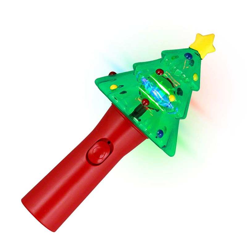 FlashingBlinkyLights Light Up Christmas Tree Spinning LED Wand
