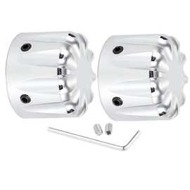 RAGBUSCLE Front Axle Nut Cover Axle Caps Set, Front Fork Axle Shaft Nut Cover, 2002-2021 Compatible with Harley Dyna Softail Road King, Black