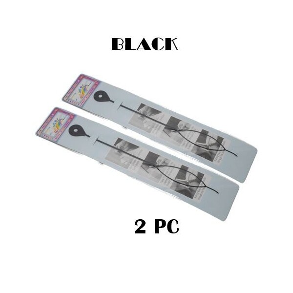 EASY QUICK HAIR BEADER FOR BEEDS AND BRAID, BEADER TOOL, BLACK 2PC