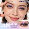 Dark Purple Glitter Eyeshadow Palette, Smoky Shimmer Metallic Single Eyeshadow,