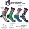 40YARDS American Football Countdown Socks for Game Day [4 Pairs