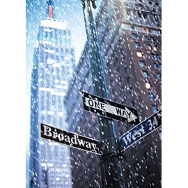 Psaris Productions Broadway and 34th Street New York Christmas Cards Boxed With Envelopes Set of 12 Holiday Cards and 12 Envelopes. Made in USA