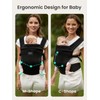 GROWNSY Baby Carrier Newborn to Toddler, Lightweight Ergonomic 7-44 lbs