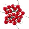 20Pcs Red Artificial Cherries,Fake Cherries,Fake Fruit Decor Simulation Cherry Model