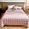 youlanhome Cotton Throw Blanket - 60"x80" Plaid Checkered Pattern, Soft