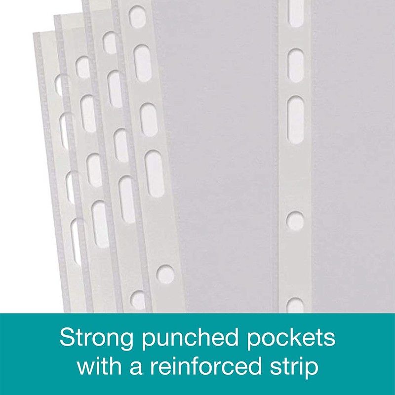 SUMMIT Punched Pockets A4, 100 Poly Pockets, Pack of 100