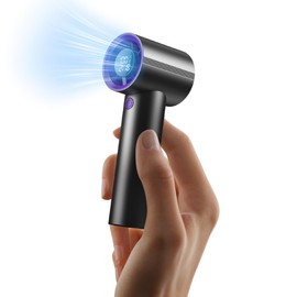 Mini Handheld Fan, Speed(1-199) Powerful Turbo Portable Fan, 30000 RPM High Speed Moter [14H Max Cooling Time] 5000mAh Battery Rechargeable,Pocket Personal Small Travel GIfts for Women,Black Purple