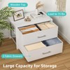 BOLUO Stackable Storage Drawers Closet Organizers and Storage Fabric White