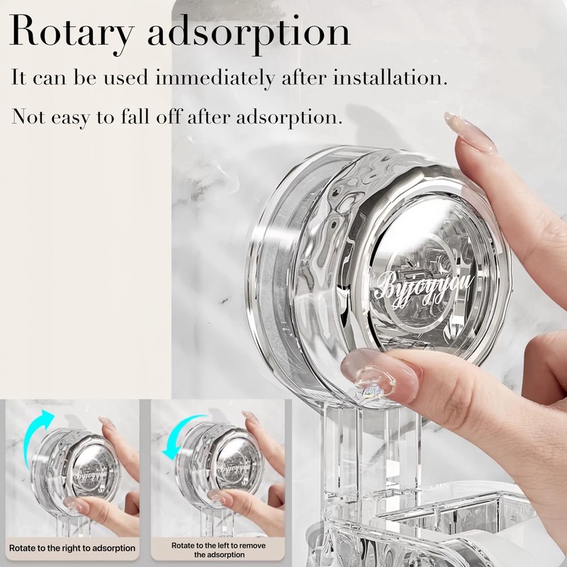 Suction Cup Shower Head Holder Wall Mount,No Drilling, Removable ,Height