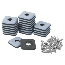 sourcing map 20Pcs Screw on Furniture Sliders, 1.18"(30mm) Square Furniture Glides Sliders, Chair Leg Sliders Floor Protectors Pads, Furniture Pads with Screws for Chairs, Cabinets, Light Blue