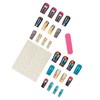 Medium Square Press on Nails Gradient Fake Nails Colorful Stripe