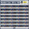 CPicdn 41Pcs Outer Space Theme Number Line -20 to +120