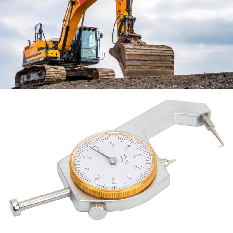 0 to 20mm Curved Tip Thickness Meter 0.1mm Resolution Precise