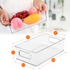 LotFancy Refrigerator Organizer Bins, 4 Pack,10x6x3 in, Clear Plastic Storage