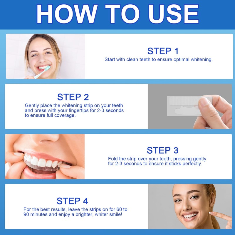 9D Teeth Whitening Strips 14 Treatments, Enamel Safe, Whitening Teeth