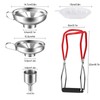 Stainless Steel Funnel Kitchen Jam Funnel with Preserving Jars Lifter
