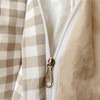Covebett Beige Gingham Duvet Cover Single Beige Brown Gingham Plaid