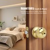 Moquin Gold Keyed Entry Door Knob with Lock and Key,