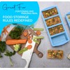 Zip Standing Silicone Freezer Trays with Lid,1-cup Soup Freezer Container