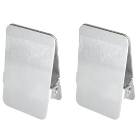 Pro Bamboo Kitchen 2PCS Stainless Steel Long Heavy Duty Chip Clips Silver Office Kitchen School General Purpose Clips for Food Packaging Paper Photos Shopping List Food Sealing Clips