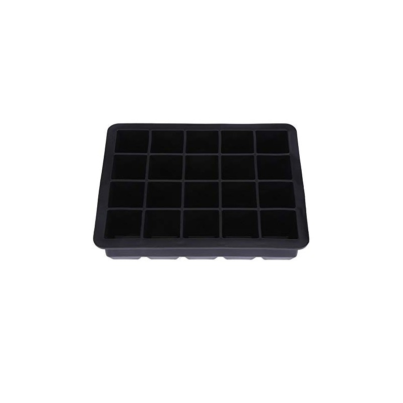 Greensen Bandeja Cubitos Silicona 20 Cavidades Negro 15x12x3cm