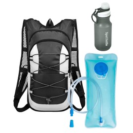 Ltbarer Running Backpack Hydration Backpack for Men and Women, 600 ml Water Bottle for Jogging, Ultralight Hydration Backpack with 2L Hydration Bladder, Running Vest Backpack for Hiking, Cycling
