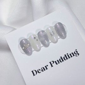 [Handmade Nail Tips] Cosmic Aurora Nails - Mini Oval / [수제네일팁] 우주오로라 네일 - 미니오벌