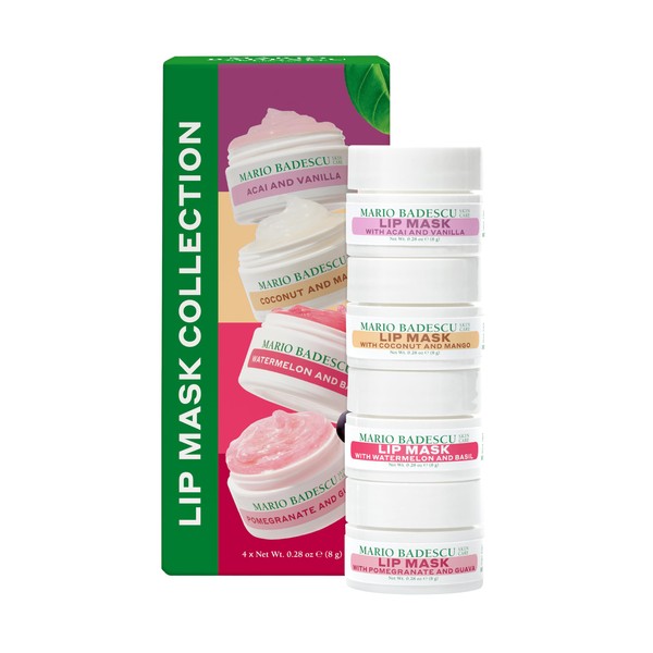 Mario Badescu Lip Mask Collection, 4 Pc Flavor set With