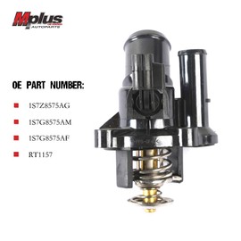 1S7G8575AM Coolant Thermostat Housing Fits 2005-2011 for Ford Focus, 2001-2003 for Ford Ranger 2.0L 2.3L l4 GAS DOHC