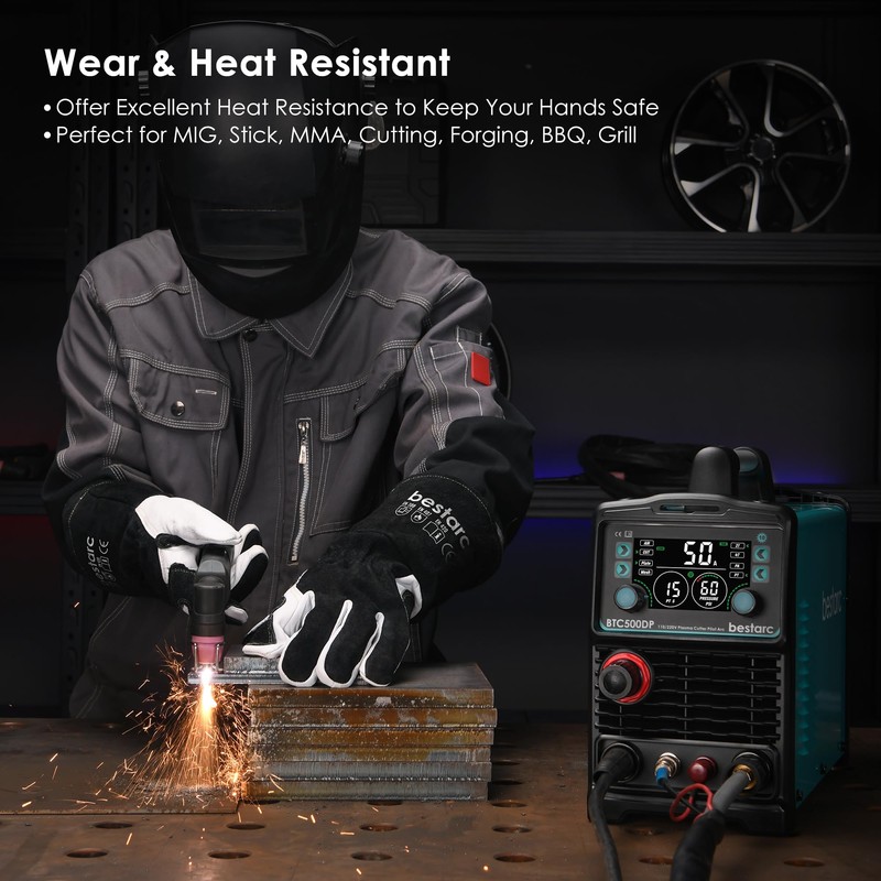 bestarc Leather Forge MIG Welding Gloves, 932℉ Heat Resistant Welding