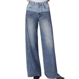 FUNTOUR Womens French Terry Sweatpants Jeans Wide Leg Sophiy Rags and Bones Stretch Print Denim Miramari Baggy Sweatpant Jeans Stretch Pants Look Like Jean