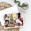 Caroline's Treasures DAC1227GCA7P White Pit Bull Terrier Christmas Greeting Cards