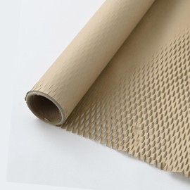 Khaki Honeycomb Packing Paper, Wide 19"x287"(23.9ft) Alternative to Bubble Cushioning Wrap for Moving, Products & Gifts Flower Wrapping Packing Paper, Cushioning Wrap Newspaper Moving Supplies