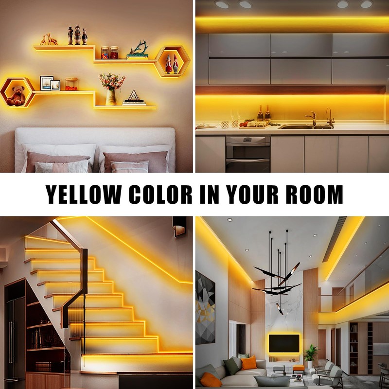 Tatazone Orange Color COB Led Strip Lights with RF Remote,