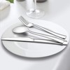 LIANYU 40-Piece Silverware Set, Stainless Steel Square Flatware Cutlery Set