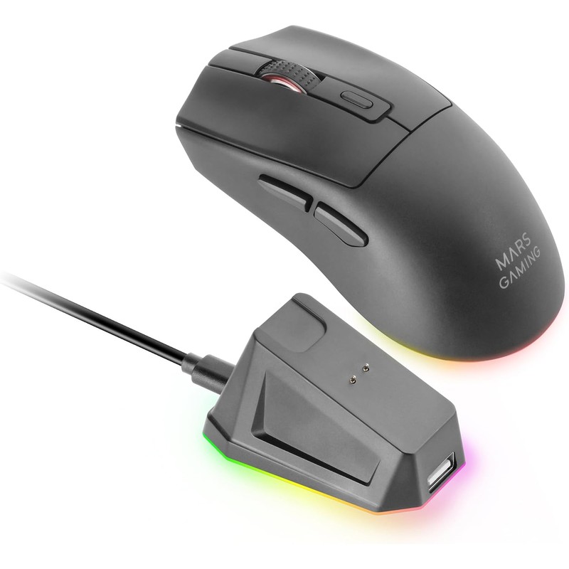 Marsgaming MMW3P, ratón inalámbrico para Juegos, RGB Flow, Ultraligero 79