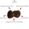 Kayel's Flaxseed Facial Soap Anti-Aging 30g Heart-Shaped Dark Bar Soap