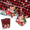 POPOYU Pack of 2 Christmas Tablecloths, 137 x 274 cm,