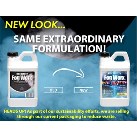FogWorx Extreme High Density Fog Juice - Long Lasting, High Output, Water Based Fog Machine Fluid - Half Gallon, 64oz