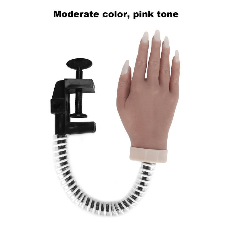 Nail Art Practice Hand Silicone Bendable Joints False Nail Tips