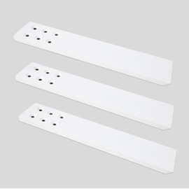 Countertop Support Bracket 3 Pack 12" Lx 2.5" W Hidden White Knee Wall Support Countertop Bracket 3/8" Thick Heavy Duty for Quartz/Granite/Wood/Concret Countertops Screws Included