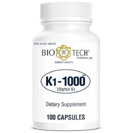 K1-1000 (Vitamin K1) 100 Capsules - 3 Pack - Bio-Tech Pharmacal