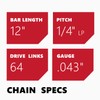 KAKEI 12 Inch Pole Saw Chain for Stihl 1/4" Pitch