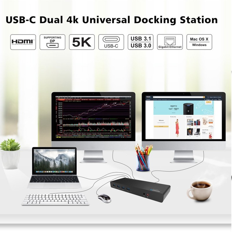 WAVLINK Dual Display Docking Station