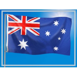 PHENO FLAGS Australia Flag – Australian Flag 90 x 150 cm with Brass Eyelets – Weatherproof National Flag for Flagpole – 100% Polyester