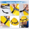 Dekeliy 6 Pcs Hard Hat Light Clips, Anti-Slip Stable Hardhat