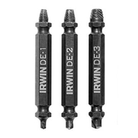 IRWIN 1876224 Impact Performance Series Grip Double-Ended Screw Extractor Insert Bits, 3-Piece