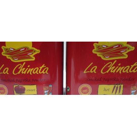 La Chinata. Smoked Paprika, 2 Tins (1 Sweet, 1 Hot). 70g (2.47oz) each.