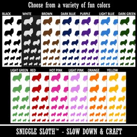 Shetland Sheepdog Sheltie Dog Solid Temporary Tattoo Water Resistant Fake Body Art Set Collection - Light Pink (One Sheet)