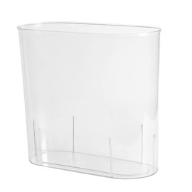 Anyoifax Small Trash Can Slim Garbage Can 3 Gallon Waste Basket, Clear